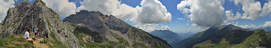 Vista panoramica dalla croce della Bocchetta di Corna Piana (2078 m)